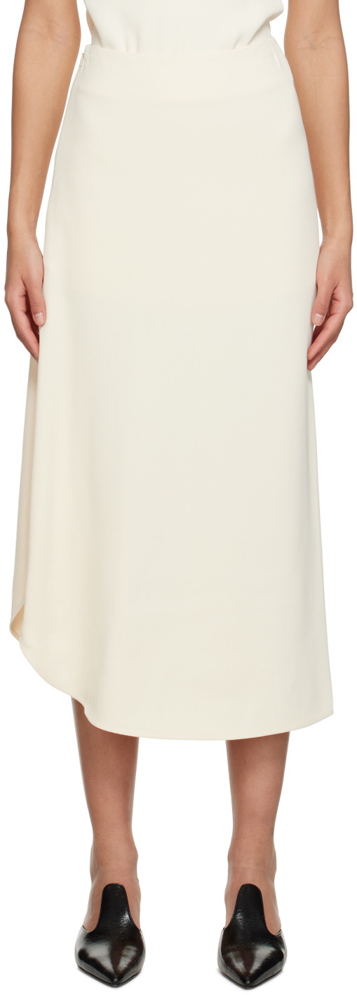 【関税込み】TOTEME ベージュ Draped Circle ミディアムスカート Beige Draped Circle Midi Skirt by TOTEME on Sale