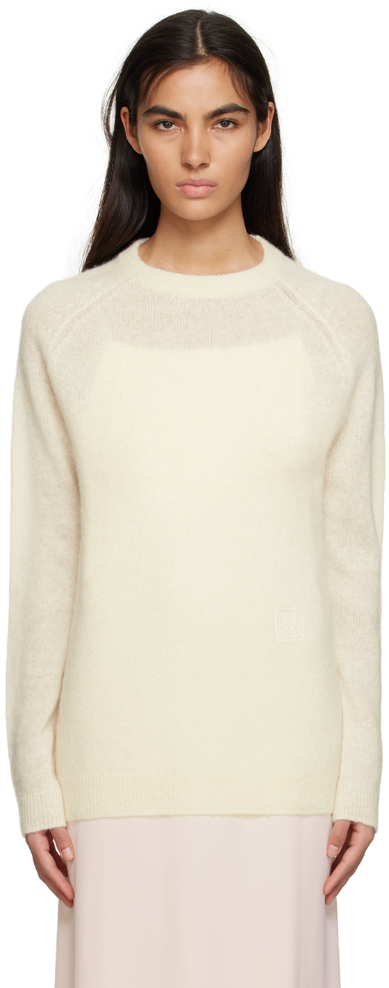 Totême Alpaca-blend Sweater In Off-white