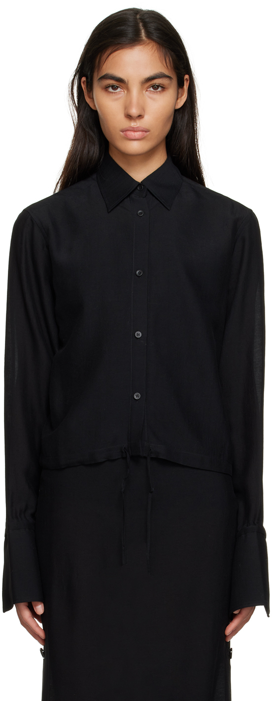 Totême Women's Drawstring Hem Shirt In Black