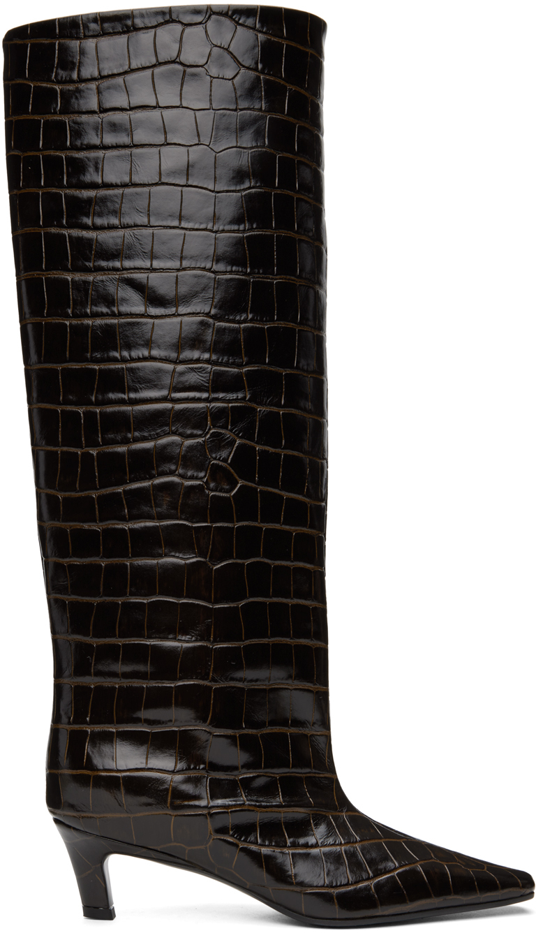 Totême: Brown 'The Wide Shaft' Boots | SSENSE