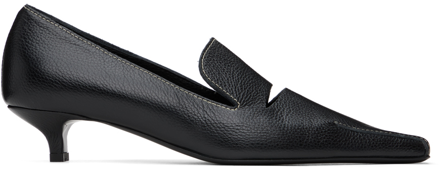 Black Sepphe Cut-Out Heeled Mules - CHARLES & KEITH IN
