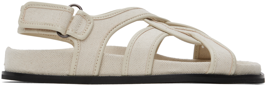 Totême The Chunky Cotton Sandals In Beige | ModeSens