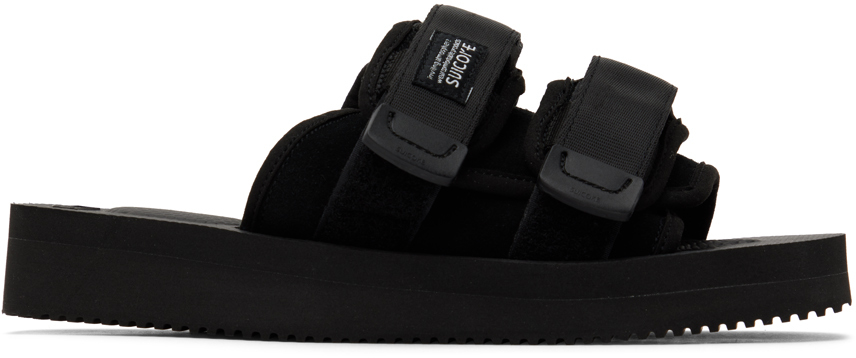 Suicoke: Black MOTO-VS Sandals | SSENSE Canada