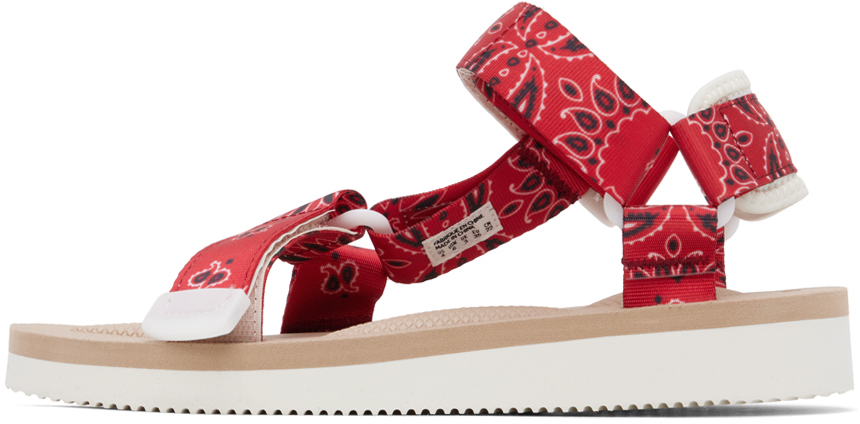 Suicoke Red & Beige DEPA-Cab-PT05 Sandals