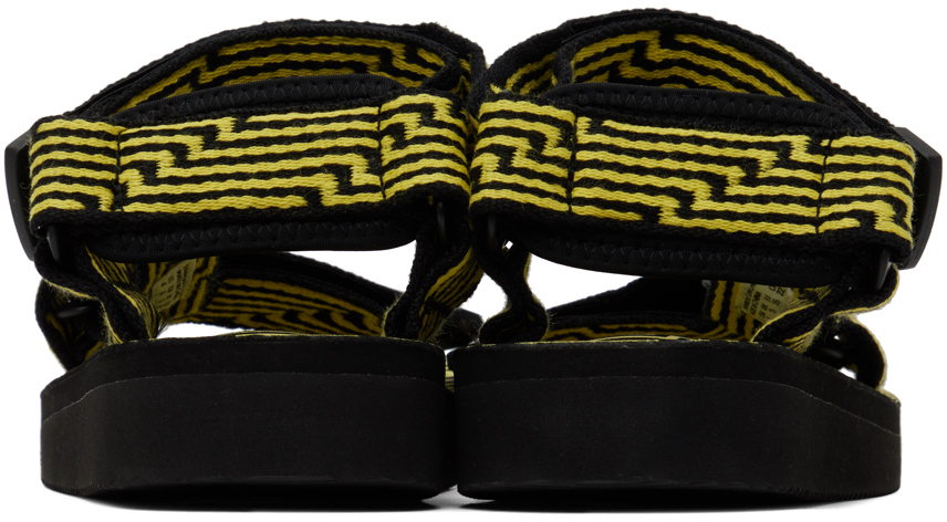 Suicoke Black & Yellow DEPA-JC01 Sandals | Smart Closet