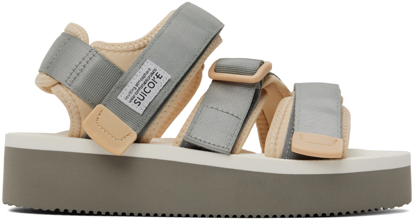 Gray & Beige KISEE-PO Sandals