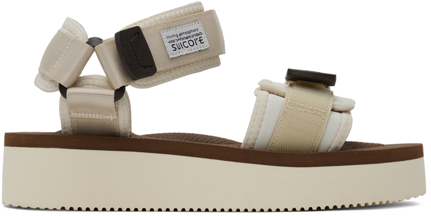 Off-white Cel-po Sandals In Ivory X Brown