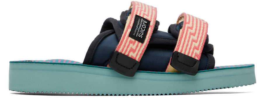 Suicoke Yellow & Pink Moto-jc01 Sandals In Yellow X Pink