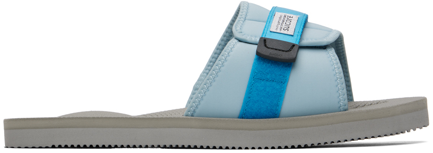 Suicoke Blue Padri Sandals In Blue X Gray