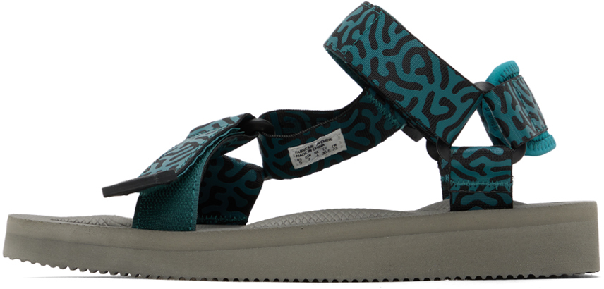 Suicoke Blue & Gray DEPA-Cab-PT06 Sandals | Smart Closet