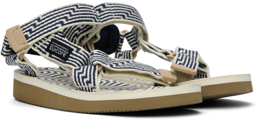 Suicoke Navy & Off-White DEPA-JC01 Sandals | Smart Closet