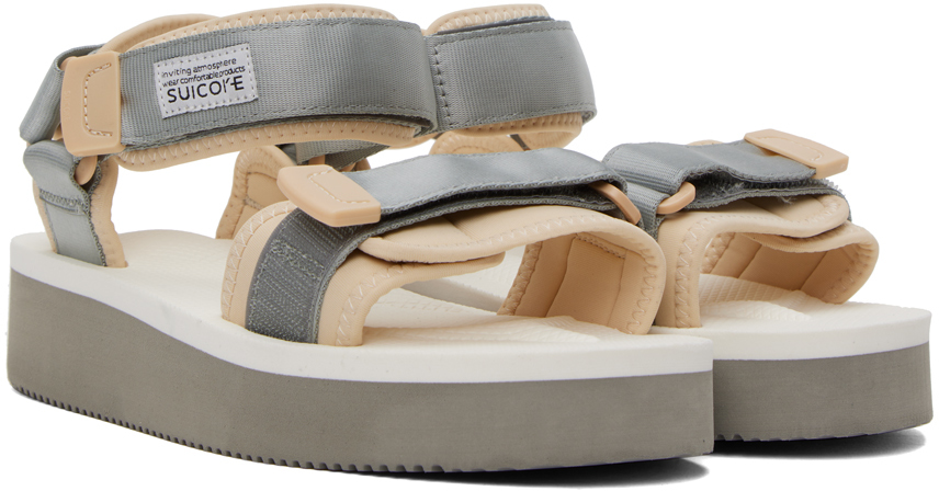 Suicoke Gray & White CEL-PO Sandals | Smart Closet