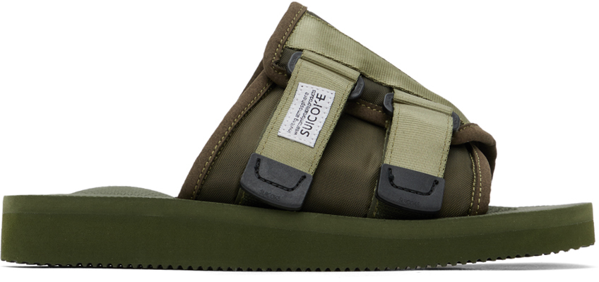 Suicoke Green Kaw-cab Sandals In Olive