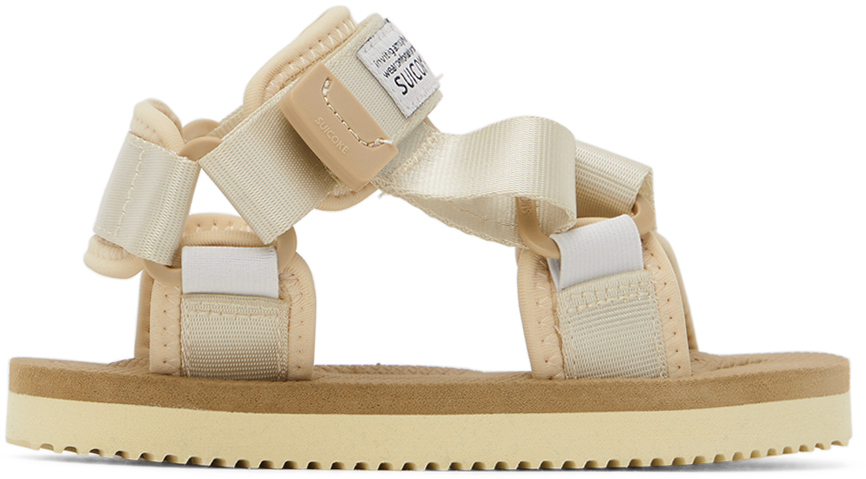 Suicoke Kids Beige Depa-2 Sandals In Ivory