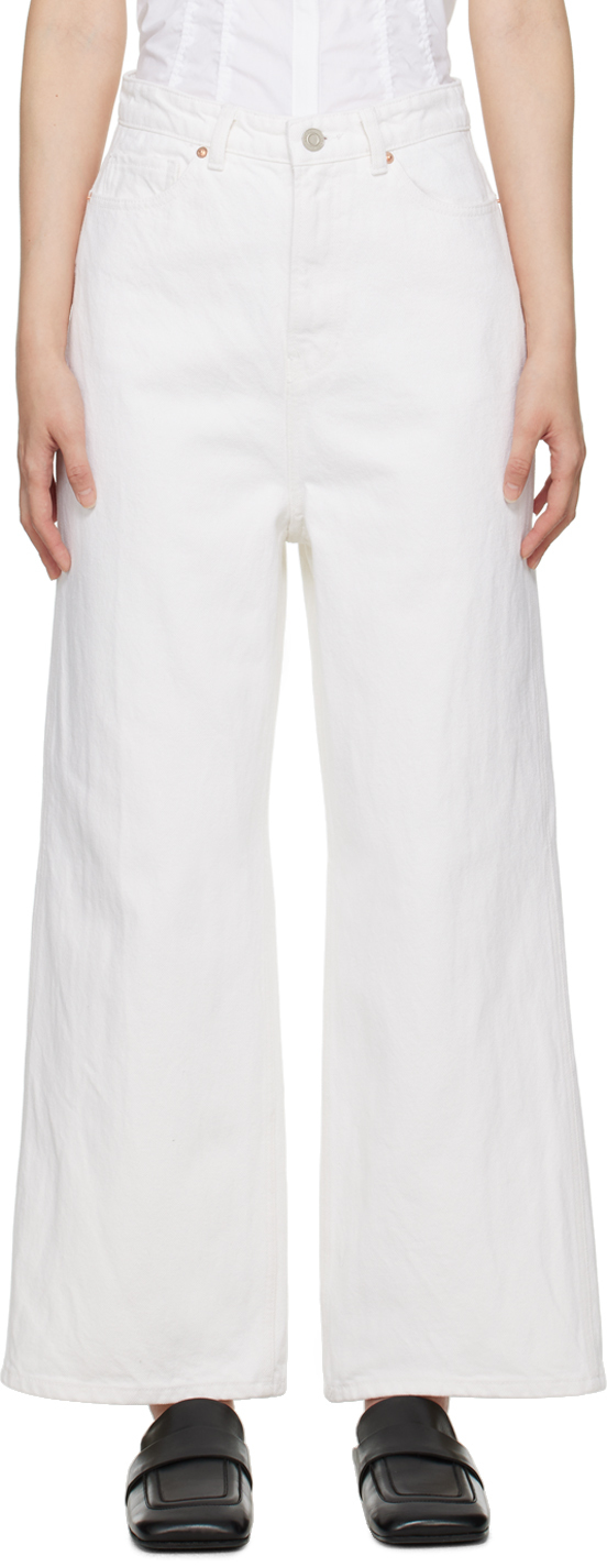Recto Off-white Wide Jeans In Off White