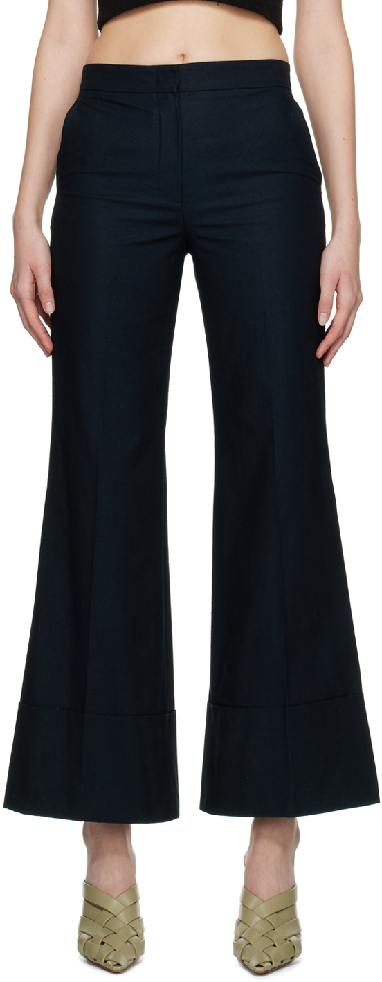 【関税込み】RECTO ネイビー 70s Bohemian トラウザーズ RECTOのネイビー 70s Bohemian トラウザーズがセール中