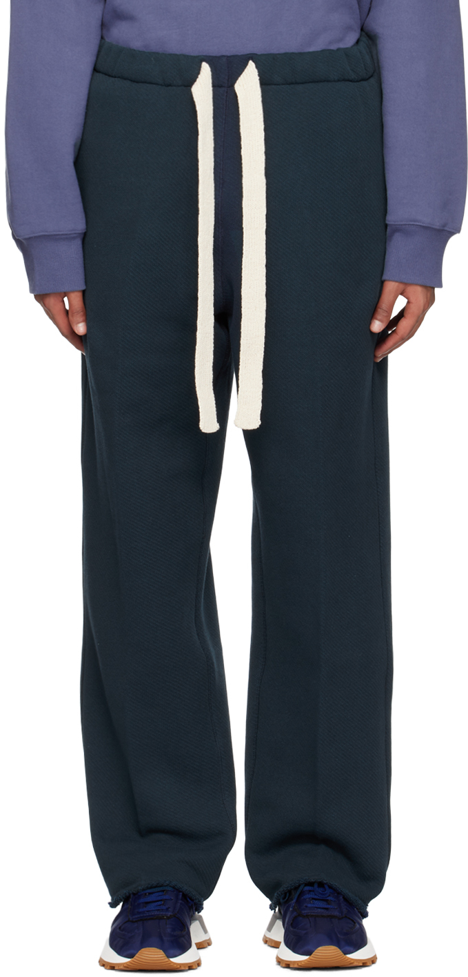 Recto Navy Embroidered Lounge Pants