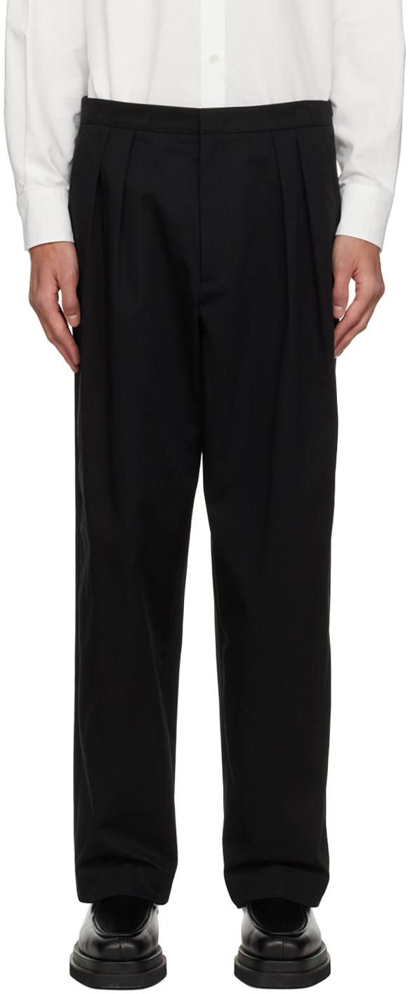 Recto Navy Wide-Leg Trousers