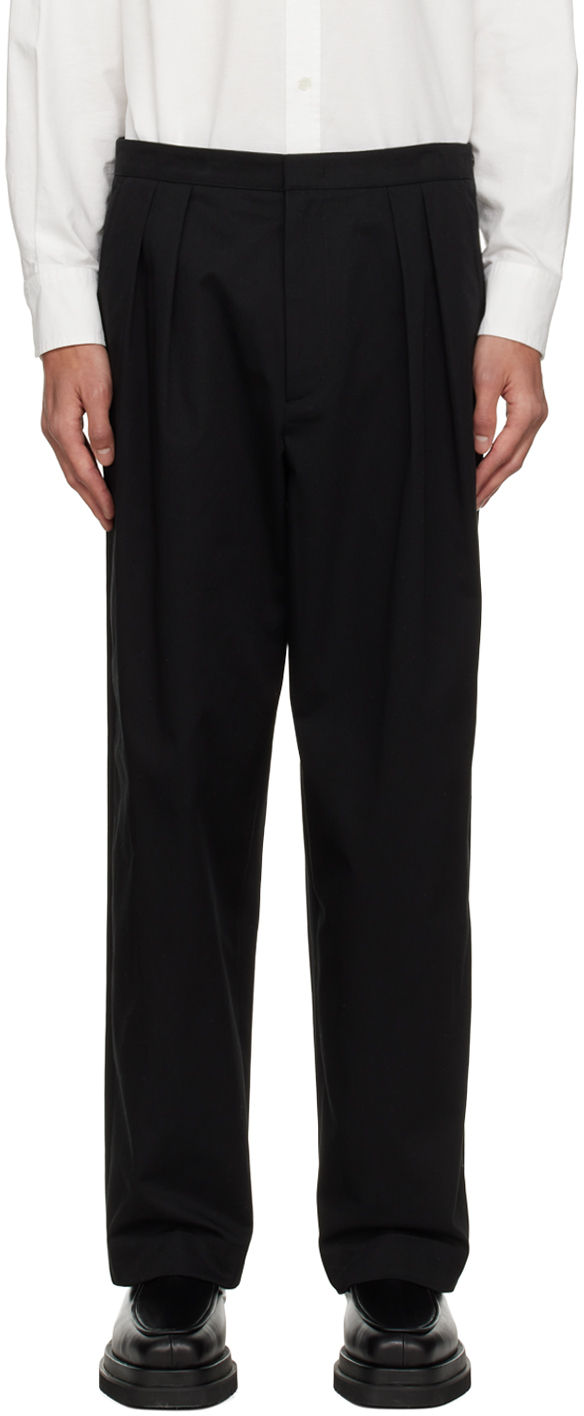 Recto: Navy Wide-Leg Trousers | SSENSE