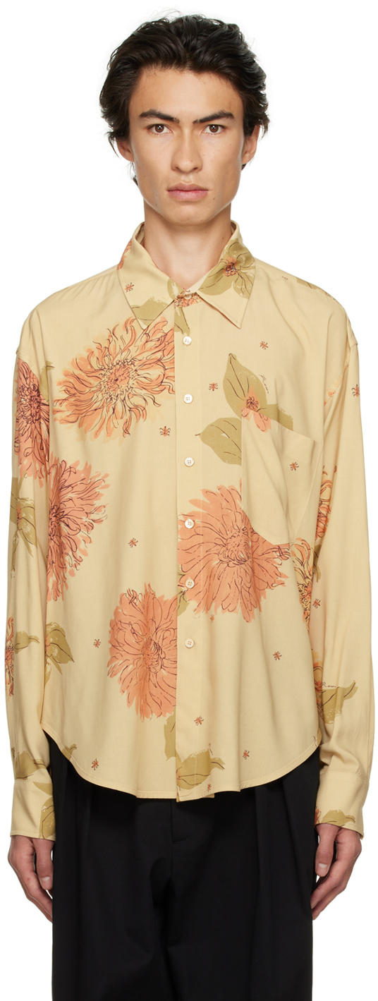 Recto: Beige Vintage Flower Shirt | SSENSE