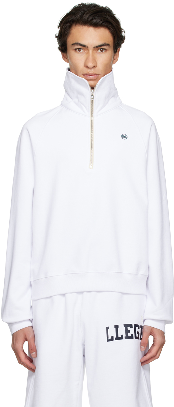 Recto SSENSE Exclusive White Embroidered Sweatshirt