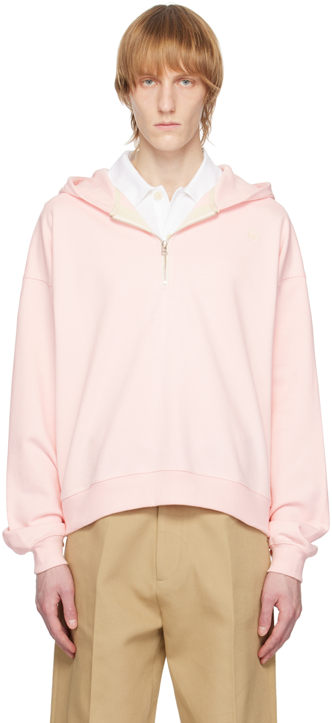 Recto Ssense Exclusive Pink Embroidered Hoodie In Pk Pink