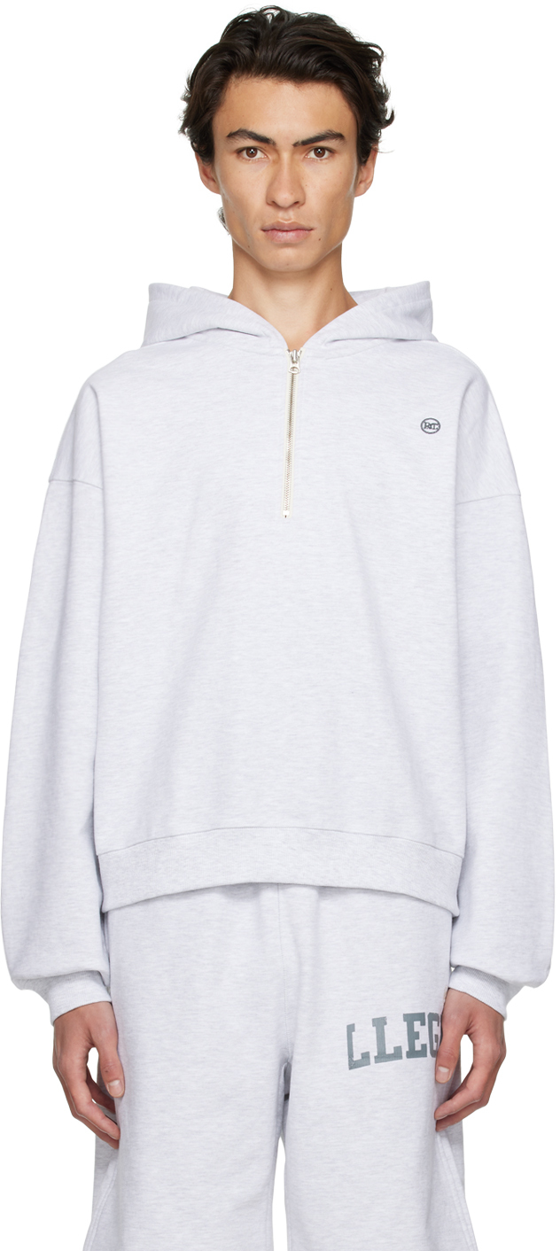 SSENSE Exclusive Gray Embroidered Hoodie