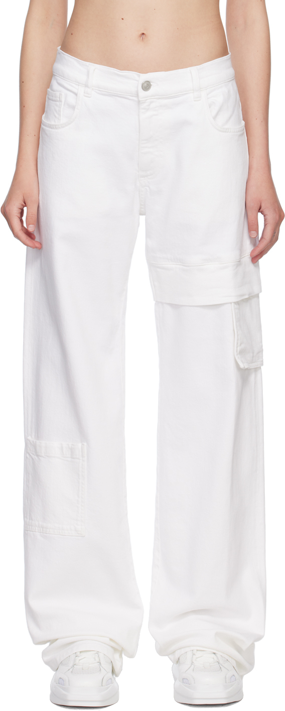 Alyx White Oversized Jeans In Wth0001 White