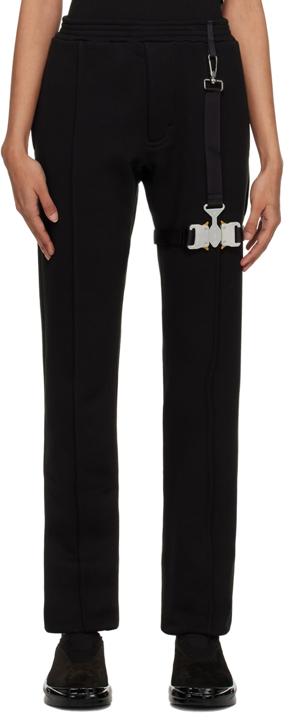 Black Tricon Buckle Lounge Pants