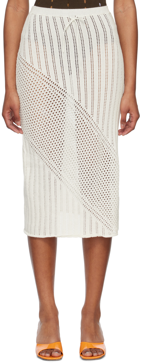 【関税込み】Gimaguas ホワイト Swan ミディアムスカート White Swan Midi Skirt by Gimaguas on Sale