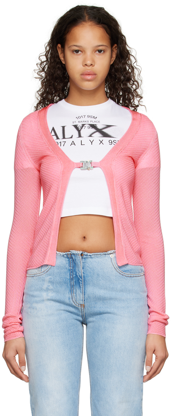 Shop Alyx Pink Buckle Cardigan In Pnk0012 Pink B