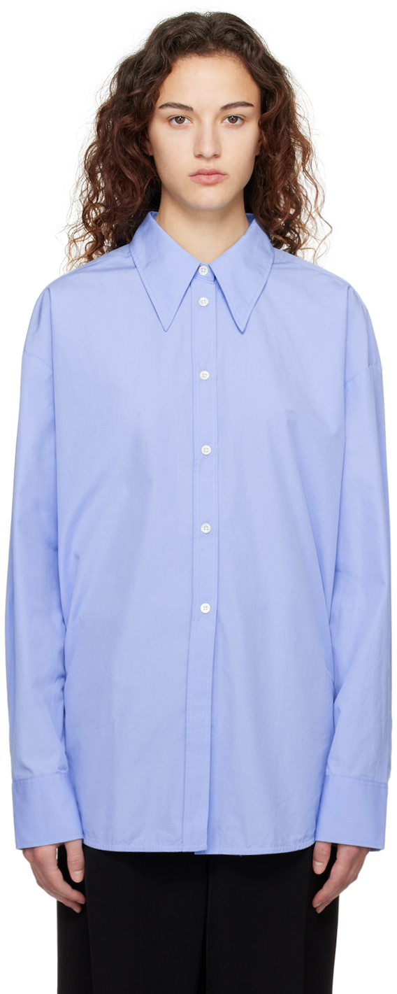 Teurn Studios Ssense Exclusive Blue Viola Shirt