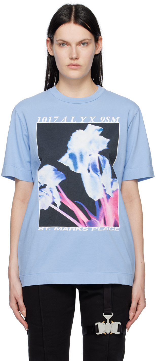 Blue Icon Flower T-Shirt