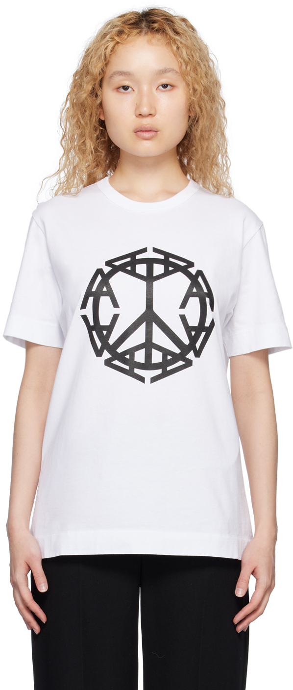 Alyx White Peace Sign T-shirt In Wth0001 White