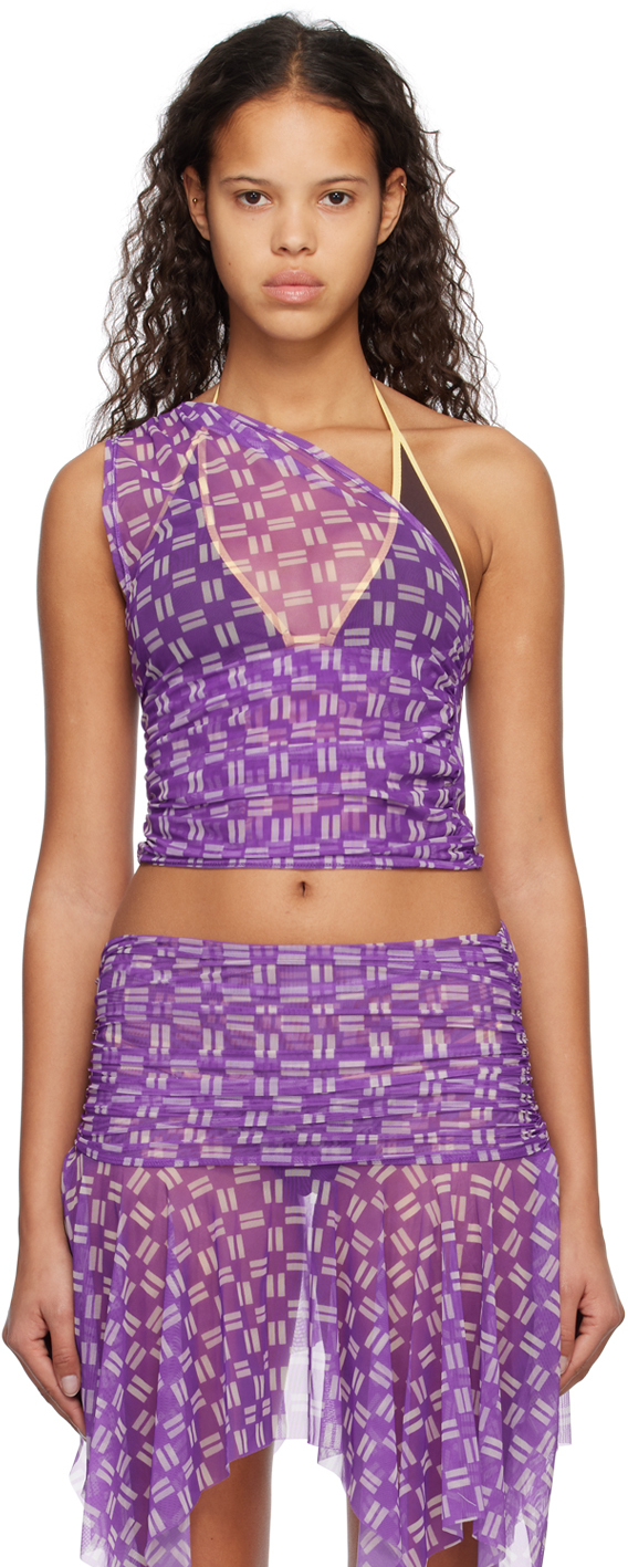 Shop Gimaguas Purple Disco Camisole In Purple Print