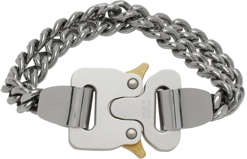 1017 ALYX 9SM Silver 2X Chain Bracelet