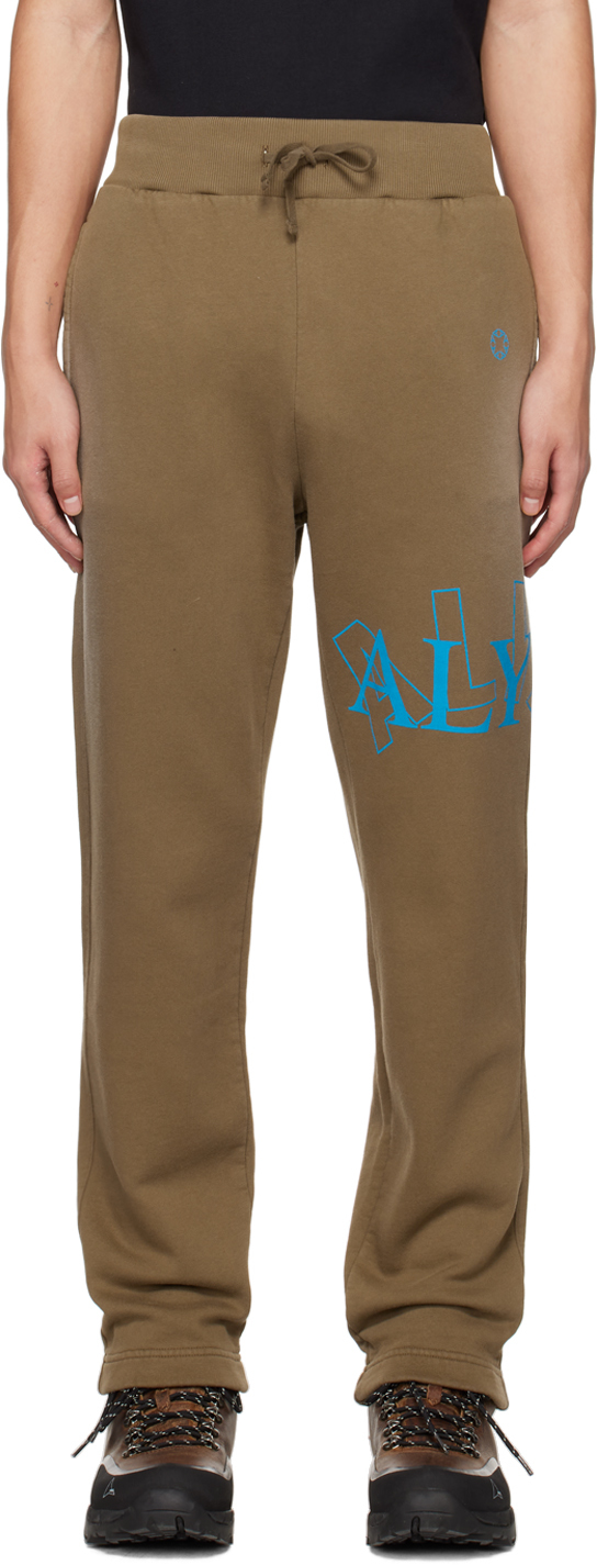 Alyx Khaki Printed Lounge Pants In Tan