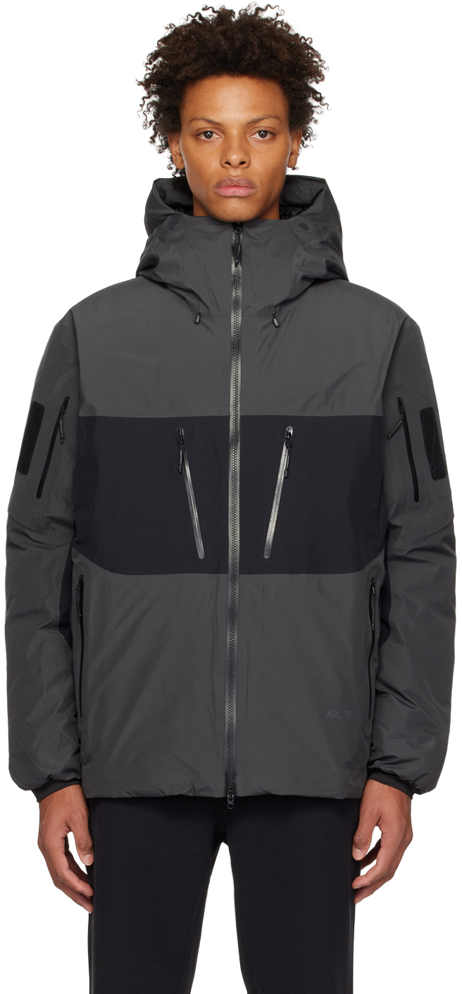Arc'teryx System A Gray Kobah Down Jacket In Black Basalt