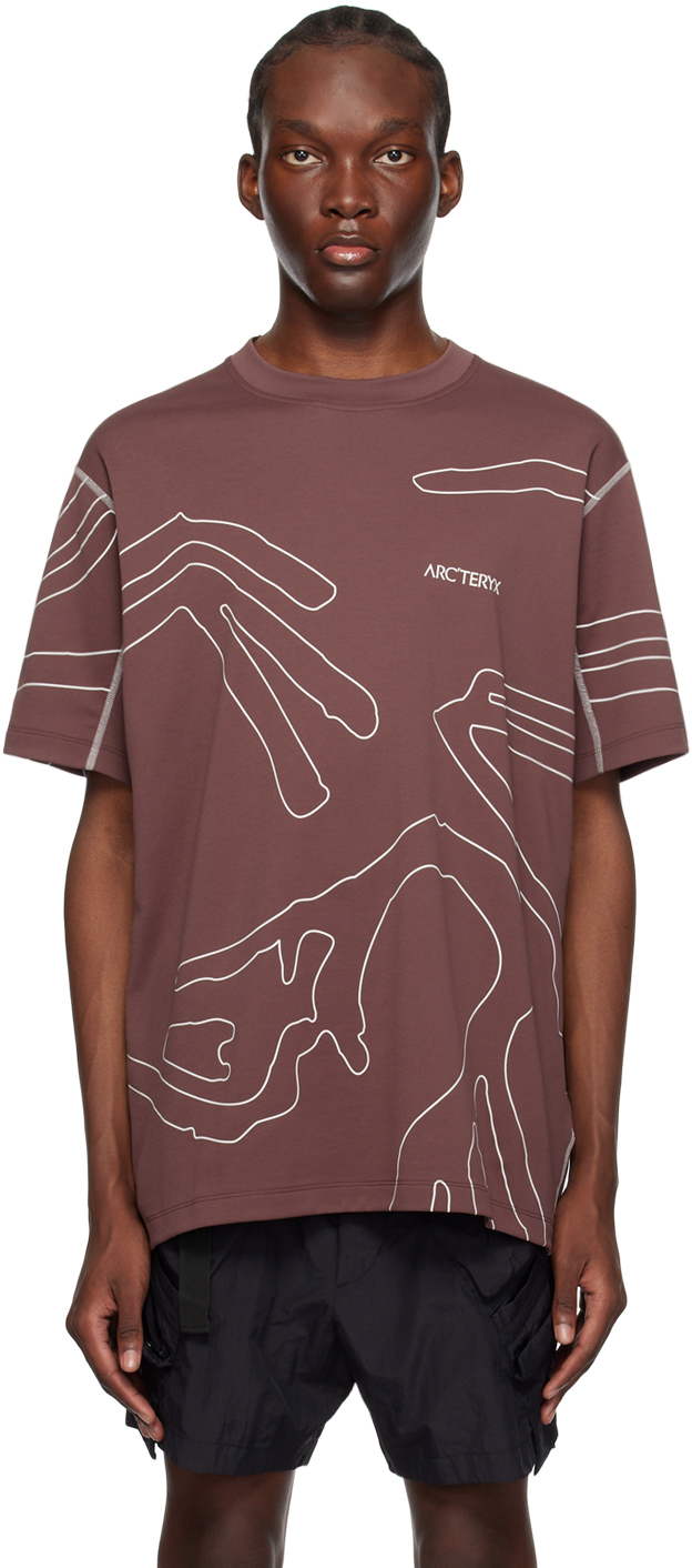ARC'TERYX System A: Brown Copal Grotto Line T-Shirt | SSENSE UK