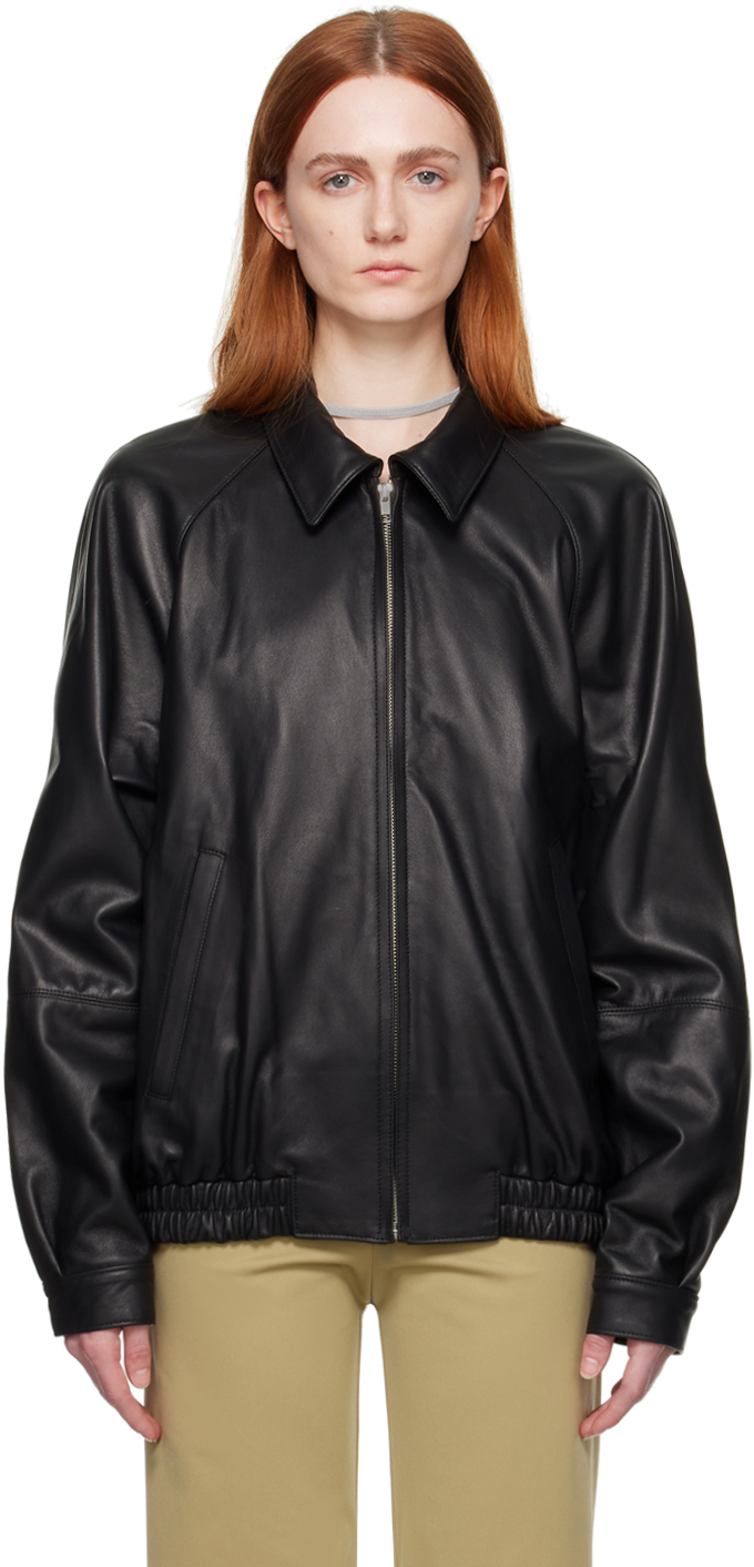 Maryam Nassir Zadeh Black Resolution Leather Jacket In 812 Black