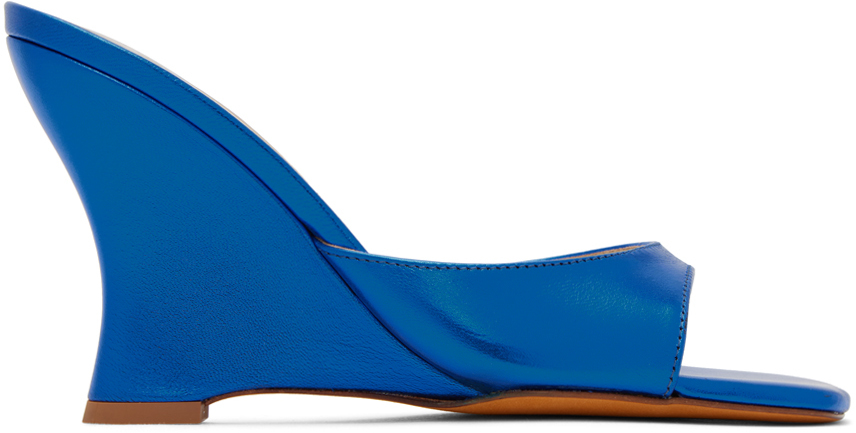 Maryam Nassir Zadeh Blue Lido Heeled Sandals In 534 Lapis