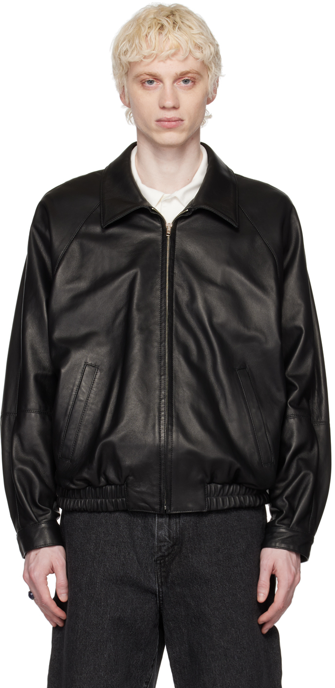 Maryam Nassir Zadeh Black Resolution Leather Jacket In 812 Black