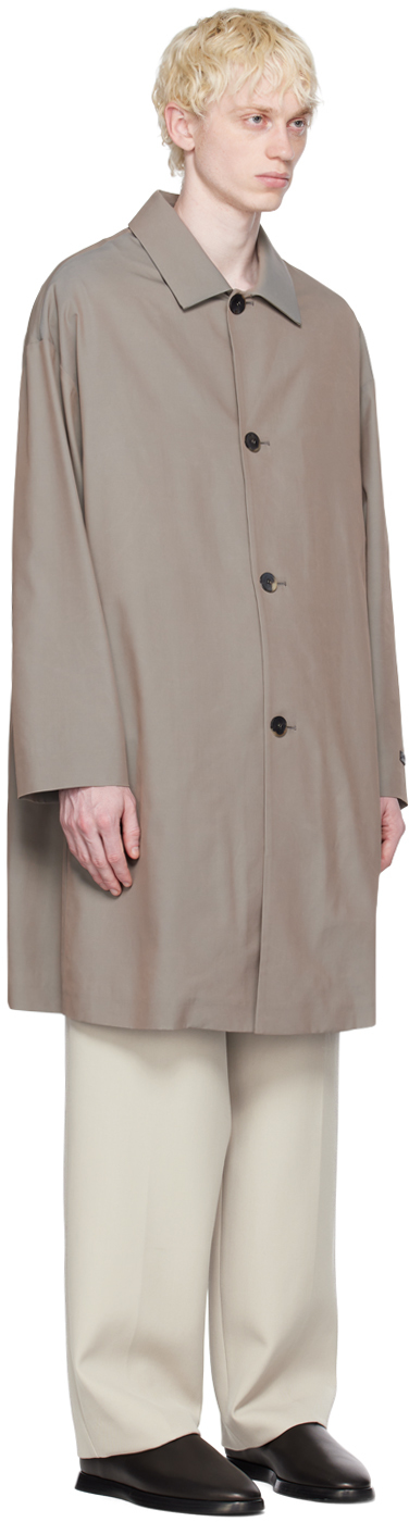 Fear Of God Gray Car Coat In Dusty Concrete