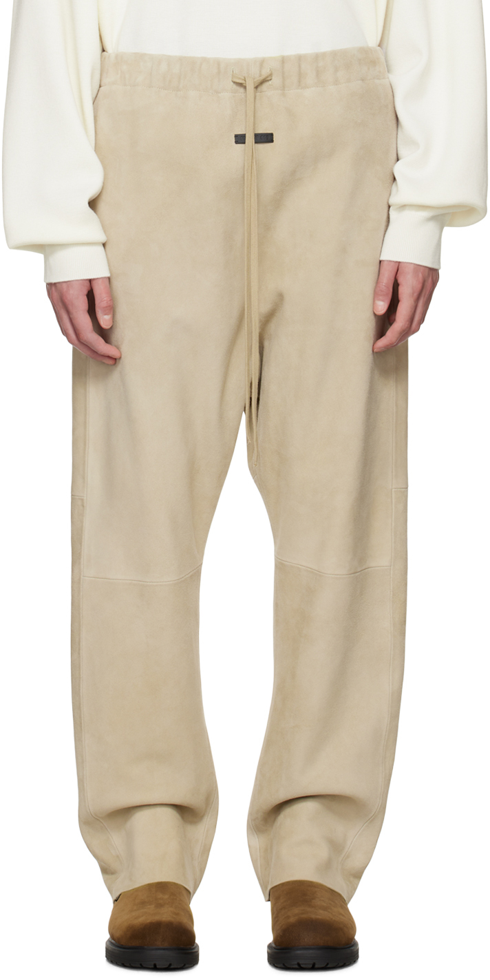 Fear of God Beige Relaxed Leather Pants