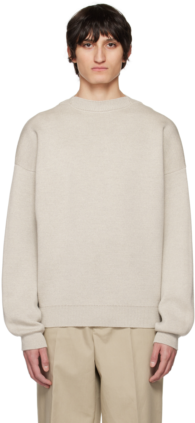 Fear of God: Gray Wool Crewneck | SSENSE