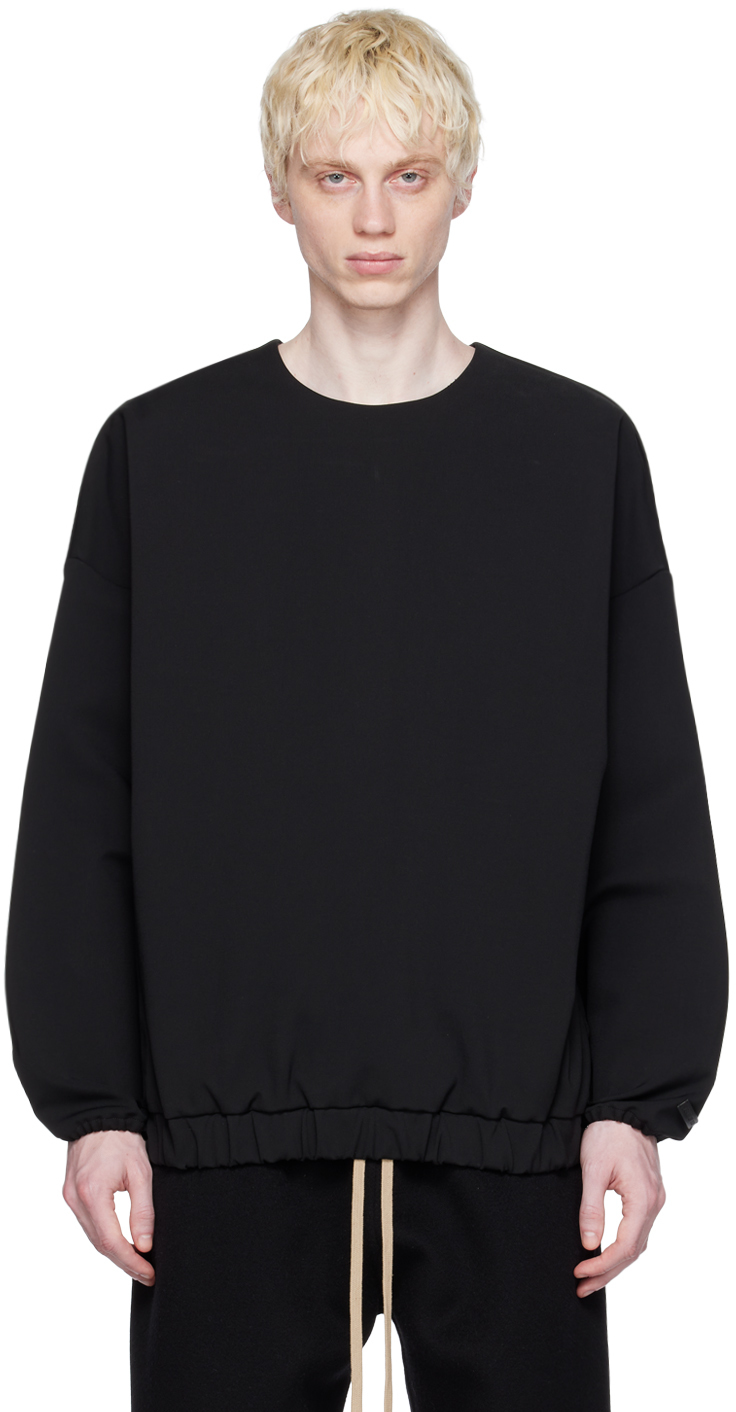 Black Relaxed-Fit Sweatshirt