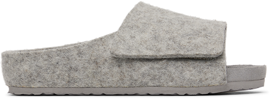 Fear Of God Kids Gray Birkenstock Edition Los Feliz Sandals In Cement Melange