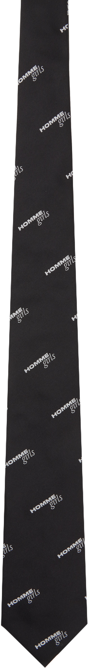 HommeGirls SSENSE Work Capsule - Black Jacquard Tie