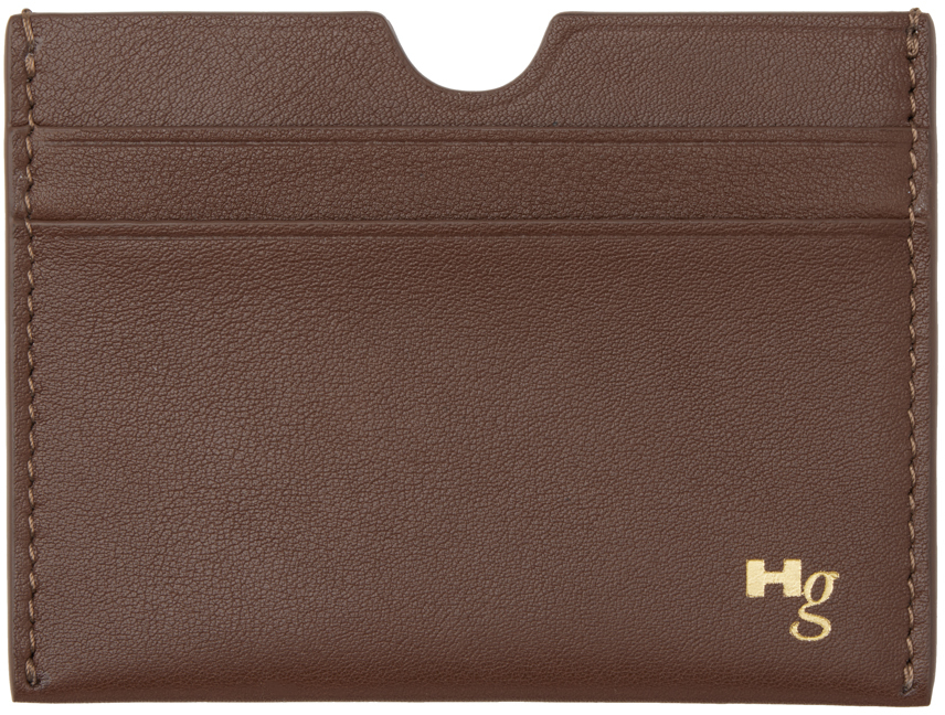 HommeGirls SSENSE Exclusive Brown Embossed Card Holder SSENSE