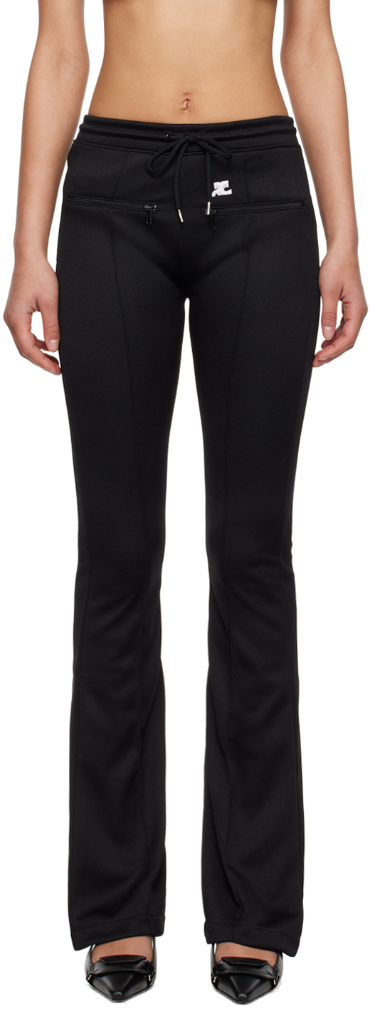 Shop Courrèges Black Zip Pocket Track Pants